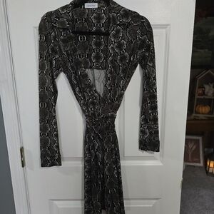 Calvin Klein Monochrome Snake Print Dress
